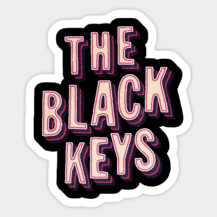 The black keys - retro pink Sticker